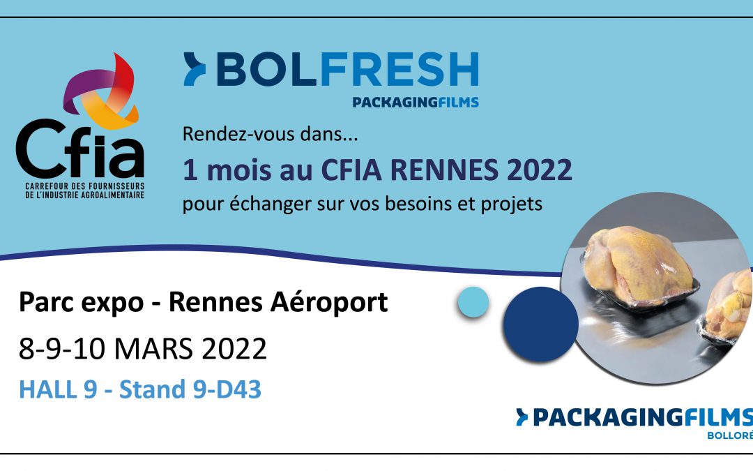 Retrouvez-nous dans 1 mois au salon CFIA RENNES